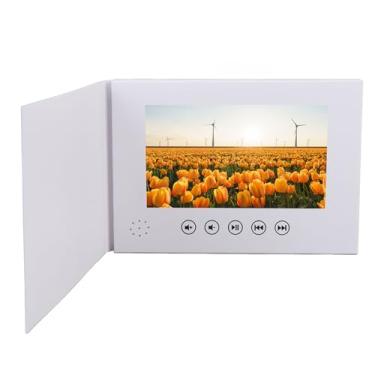 Imagem de Zopsc Cartão de Felicitações de Vídeo de 7 Polegadas, Display LCD Com Reprodução HD 720P, Suporta Vários Formatos de Vídeo MP4 AVI MPEG WMV, Bateria Recarregável, para Presentes de
