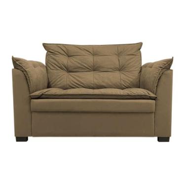 Imagem de Sofá Dandara 2 Lugares Suede Compacto Estofado Confortável Suede Diver