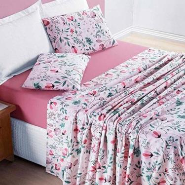 Imagem de Jogo De Lençol Júlia Casal 4 Peças Micropercal 200 Fios Floral - Botha