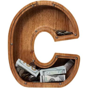 Imagem de Carta infantil extra grande de madeira para cofrinhos de 30 cm - laden