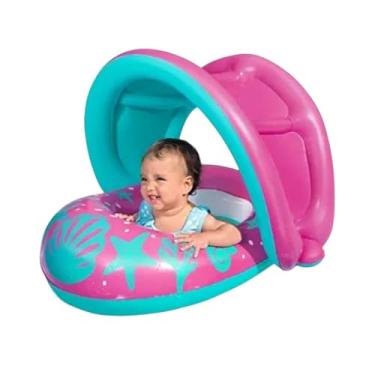 Imagem de Bote Infantil para Piscina, Flutuador para Crianças Boias de Piscina para Bebês, Pranchas de Natação, Rafting de Piscina - Rosa