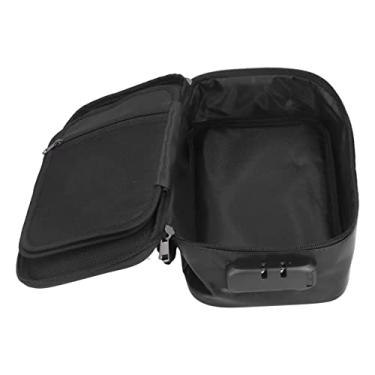 Imagem de Yinhing Bolsa de Documentos à Prova de Fogo, Caixa Documentos à Prova Fogo Com Bloqueio Portátil Smalt Bolsa para Viagem para o Escritório Em Casa Viagens (Preto)
