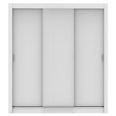 Imagem de Guarda Roupa Casal Lyon Plus 3 Portas Correr Branco Madesa