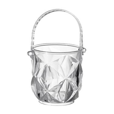 Imagem de Baldes de gelo de acrílico pequeno portátil ótimo para bar doméstico, cerveja gelada, champanhe, garrafa de vinho, 1 litro