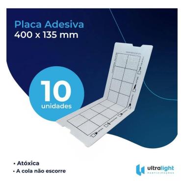 Imagem de 2X 10 Pçs - Refil 400X135 Mm Armadilha Pega Mata Mosca Mosqu