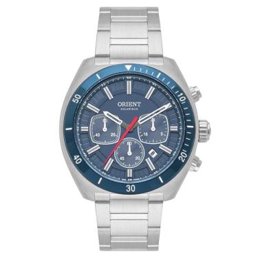 Imagem de Relógio Orient Masculino Ref: Mbssc285 D1sx Solar Cronógrafo Prateado