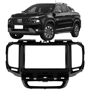 Imagem de Moldura 2 Din Toro 2016 à 2021 Black Piano Painel Central Multimidia 6.2 e 7 Polegadas Som