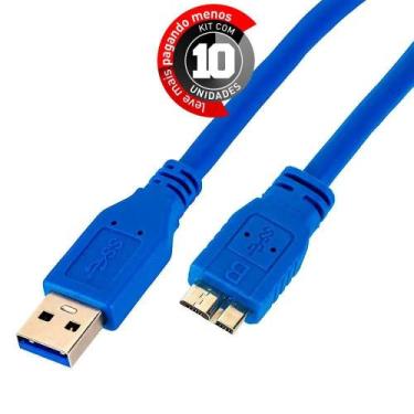 Imagem de Cabos Usb A Para Micro B 3.0 5Gbps - 1,5 Metro - Kit Com 10 - Cirilo C