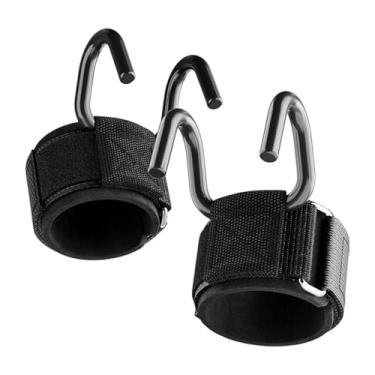 Imagem de Vaveren 2x Ganchos de Levantamento de Peso Alças de Pulso Suporte para Levantamento Terra Esportivo Encolhimentos de Ombros