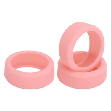 Imagem de Capas de anel de silicone para anel inteligente, capa protetora de ajuste universal, à prova de arranhões, capas para a pele para exercícios esportivos, pacote com 3 (rosa)