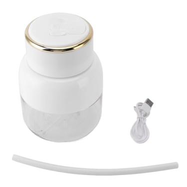 Imagem de Liquidificador portátil recarregável por USB, liquidificador de suco de 800 ml com 6 lâminas, mini liquidificador fresco para esportes, viagens, academia, escritório (branco)