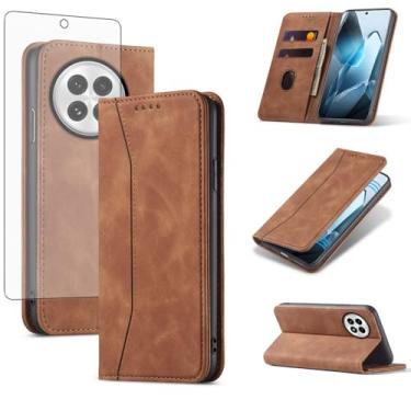 Imagem de Asuwish Capa carteira flip para OnePlus 13 5G com protetor de tela de vidro temperado, fecho magnético, capa fólio, compartimento para cartão de crédito, suporte, acessórios para celular OnePlus13 One