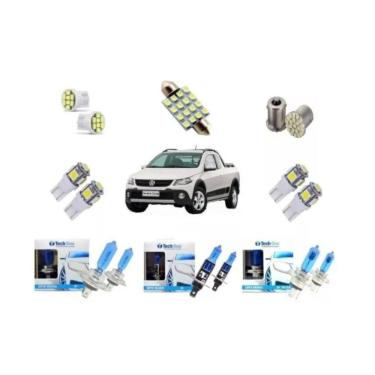 Imagem de Lâmpadas Super Branca Saveiro Cross G5 G6 Techone H7 H1 H4