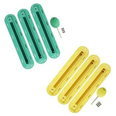 Imagem de Lonnngg Conjunto de 3 peças, caixa de barbatanas triplas, conjunto de caixa de quilhas de prancha de surf com chave de parafusos, conjunto de plugues de aletas de surf para prancha de surf