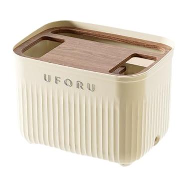 Imagem de WeiLaiKeQi Organizador de Cabos para Mesa, Caixa Organizadora de Fios, Oculte Cabos, Protetor de Cabos, Capa para Roteador, Caixa para Ocultar Fios para Central, Tampa de Madeira