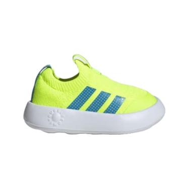 Imagem de adidas Tênis esportivo infantil Bubblecomfortable para bebês (infantil), Limão lúcido/azul solar/branco, 18