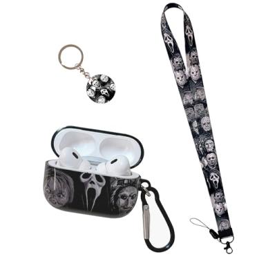 Imagem de Capa Cool Scream Pattern Pro 3ª geração 2025 com tecnologia de impressão IMD durável e camada PET, com mosquetão e cordão para chaveiro de terror, projetada para quem gosta de temas de terror