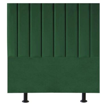 Imagem de Cabeceira De Cama Casal Box 140 Cm Karla Carla Suede Verde Musgo
