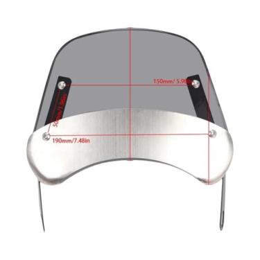 Imagem de Defletor De Vento Universal Preto Para Motocicleta Para Yamaha Kawasak