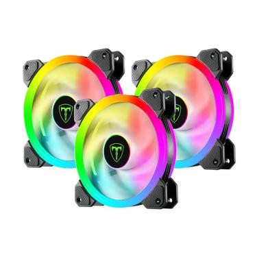 Imagem de Kit Cooler Fan Rgb 3 Unidades T-dagger T-tgf513 Rgb