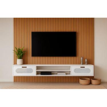 Imagem de Rack e Painel Santorini MDF Premium Aconchegante Alto Padrão - Jasper 