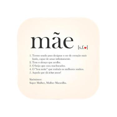 Imagem de Luminária Box Significado de Mãe, Polietileno, 23x23x9 cm, Bivolt 110V/220V, Luz Suave, Decoração para Quarto e Escritório