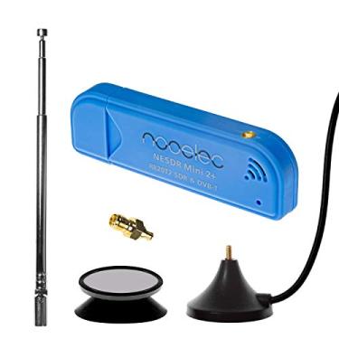 Imagem de Nooelec Conjunto de receptor USB NESDR Mini 2+ 0,5PPM TCXO RTL-SDR e ADS-B com antena, suporte de sucção e adaptador SMA fêmea. Sintonizador RTL2832U e R820T2. Rádio definido por software de baixo custo