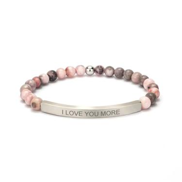 Imagem de cusurlove Pulseiras inspiradoras para mulheres, banhado a ouro 18 K, versículo bíblico cristão, joia de fé, presente religioso de oração de Jesus para mãe, irmã, amiga, Large, Aço inoxidável, Jaspe