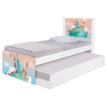 Imagem de Bi Cama Juvenil Zap Com Cabeceira Volta Ao Mundo
