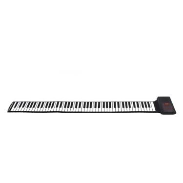 Imagem de LiebeWH Roll Up Piano 88 Teclas, Teclado Eletrônico Portátil Flexível 88 Teclas, Leve, Rolável, Fácil de Transportar, Teclado de Piano Com Função de Simulação de Bateria, Adequado para Música (#11)