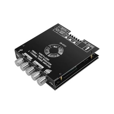 Imagem de Generic Placa Amplificadora BT 5.0, Módulo Amplificador de áudio de 2.1 Canais 160Wx2 220W Subwoofer TDA7498E Chip HiFi, Com Entrada USB AUX e Ventilador Silencioso Com TDA7498E, para (ZK-HT21)