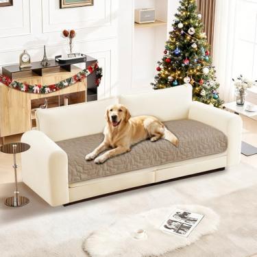 Imagem de CYCMACO Capas de sofá impermeáveis para animais de estimação, capa de cama de cachorro impermeável, cobertores macios antiderrapantes para cães, lavável, cobertor para cães grandes e gatos (76 x 133