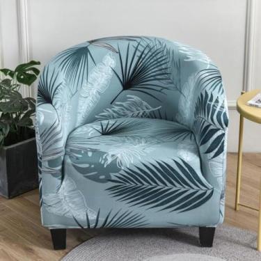 Imagem de Capas de poltrona, capas de cadeira redondas estampadas macias, protetor de móveis, fundo elástico, resistente, lavável, para bar, café, hotel, quarto de hóspedes - tipo 01||meio círculo individual 65