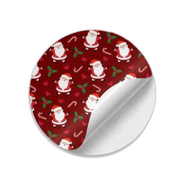 Imagem de Adesivos Redondos Natalinos Estampa Cartoon 25 Unidades - Tamanho 85x85cm