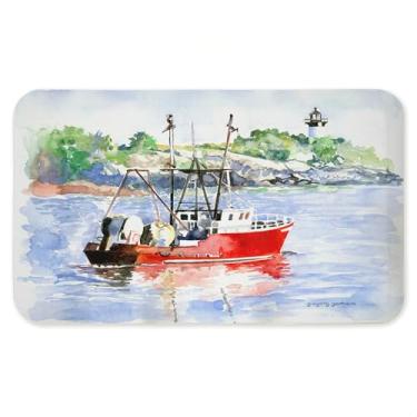 Imagem de Tapete antifadiga para barco à deriva tranquilo, tapete ergonômico acolchoado para cozinha e pé com suporte antiderrapante, tapete confortável ecológico, design de Greg Gorham, 76 cm x 45 cm