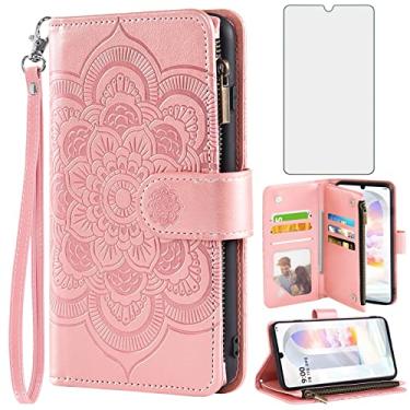 Imagem de Asuwish Capa carteira compatível com LG Velvet 5G/LGVelvet Verizon G5 UW T-mobile 2020 e protetor de tela de vidro temperado flip porta-cartões com suporte para celular LM G900UM 4G Tmobile masculino