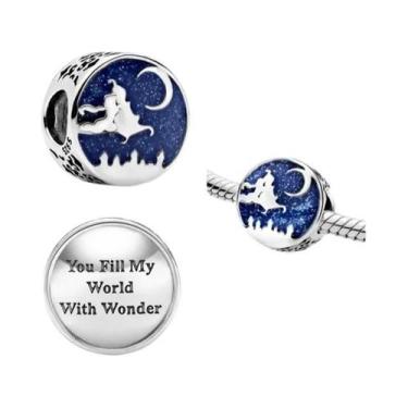 Imagem de Pingente Charm De Princesa Disney Aladdin Tapete Mágico Em Prata 925 C