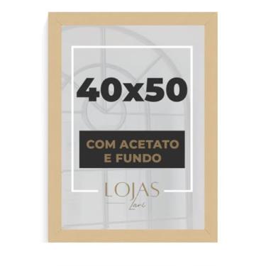 Imagem de Moldura Quadro 40x50cm Com Acetato Poste Certificado fotos Imagem (MarromClaro)