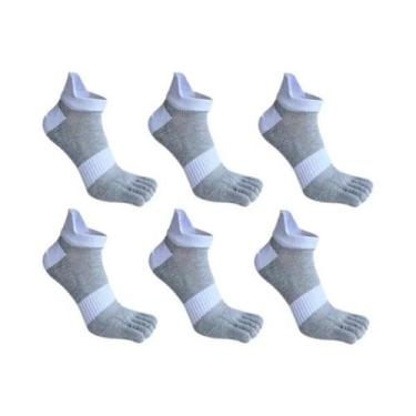 Imagem de Meias De Compressão Masculinas plus Size Com Cinco Dedos, Respiráveis 