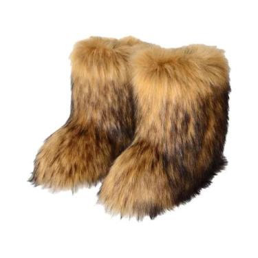 Imagem de Y2K Botas fofas de cano médio inverno moda feminina botas de neve sapa