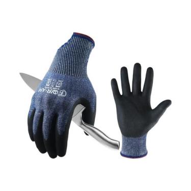 Imagem de Luvas De Nitrilo Revestidas Com Espuma, Resistentes a Cortes Nível 5, 