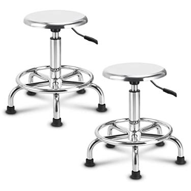 Imagem de Banqueta de bar, Banqueta de bar ajustável, Bancos de bar rotativos, Banquetas de bar modernas sem encosto, Banqueta de bar de aço inoxidável, Banqueta de rodas universal, FootpegB