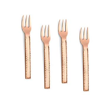 Imagem de Conjunto de colheres de café expresso Demitasse de 4 peças, pode ser lavado na lava-louças, mini garfos de aço inoxidável com alças fáceis de segurar, perfeito para café, chá e sobremesas