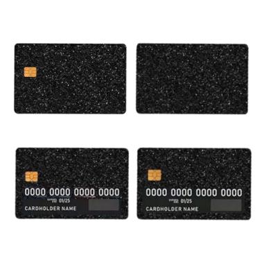 Imagem de Kiorevy 4 peças de capa preta ultra brilhante para cartão de crédito de débito à prova d'água removível capa para cartões