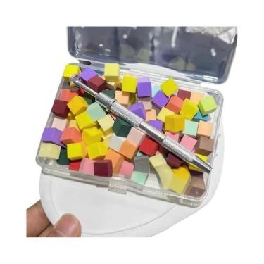 Imagem de Pincel Esponja Gradiente 100pcs Para Arte De Unhas, Gel Polido, Pó Bri