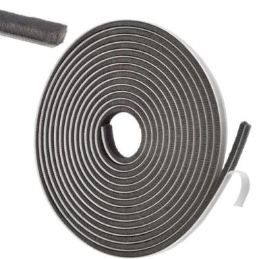 Imagem de Tira autoadesiva de vedação de porta e janela de 1,000 cm, suporte adesivo de plástico, (preto)