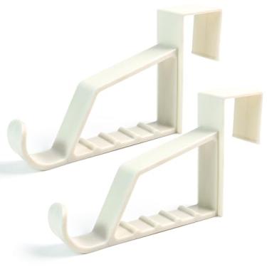 Imagem de SolidSS Pacote com 2 ganchos de plástico branco sobre a porta, ganchos de armazenamento para casacos, toalhas, bolsas, chapéus, cachecóis