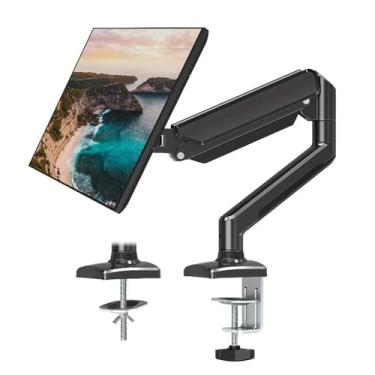 Imagem de BEGWVDJTP Suporte de montagem para monitor de mesa extensível (preto, 1 braço)
