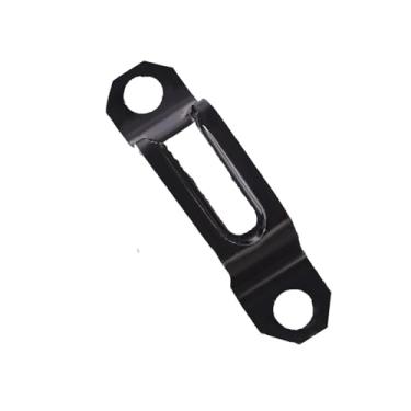 Imagem de 1 peça de conectores invisíveis de armário para madeira conjunto de dobradiça de armário de metal suporte de conexão de móveis fixadores de parafuso embutidos (preto)