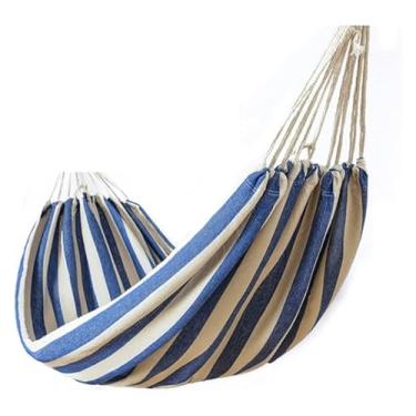 Imagem de WYNSJDBB rede de lona de jardim rede de tecido confortável para pendurar rede durável de até 250 kg para acampamento ao ar livre rede interna cadeira quintal ao ar livre, 200 x 150 cm